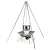 カーマンスティン鋼の四脚は三脚よりもしっかりとしたバーベキュー吊り金具キャンピンググリル304_材質荷重60 kgです。