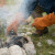 ノル客（NatureHike）の難燃断熱手袋牛皮は高温断熱熱に耐えます。屋外で野営する野炊手袋は茶色です。